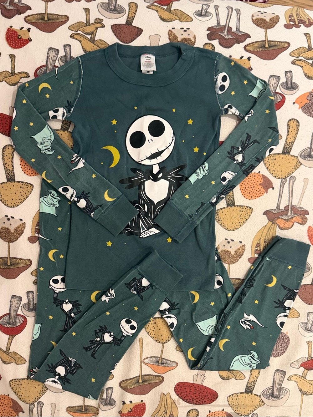 Disney Jack Skellington Organic cotton Green Pajama Set